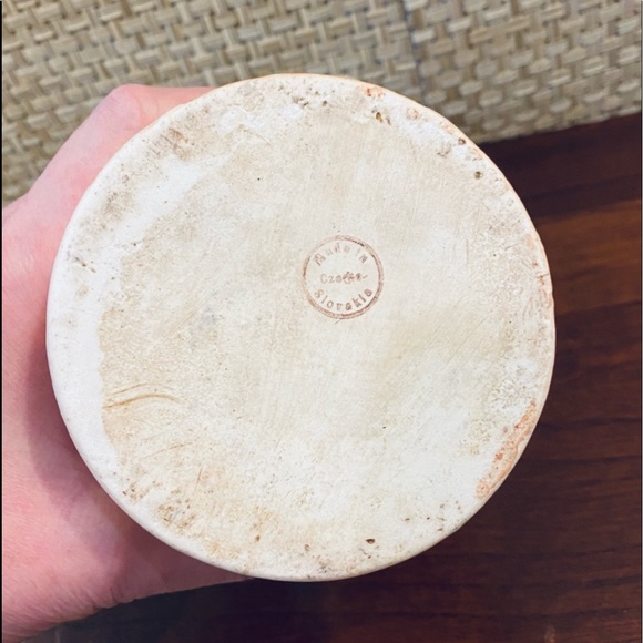 🍁🌟3xHP🌟VTG 1920-30 Hand-Painted Orange Cream Czechoslovakian Ceramic Pitcher - Picture 7 of 9